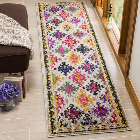 Safavieh Monaco 2'-2" x 8'-0" Rug in Ivory / Multi