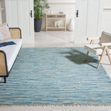 Safavieh Rag Rug 10'-0" x 14'-0" Rug in Turquoise / Multi