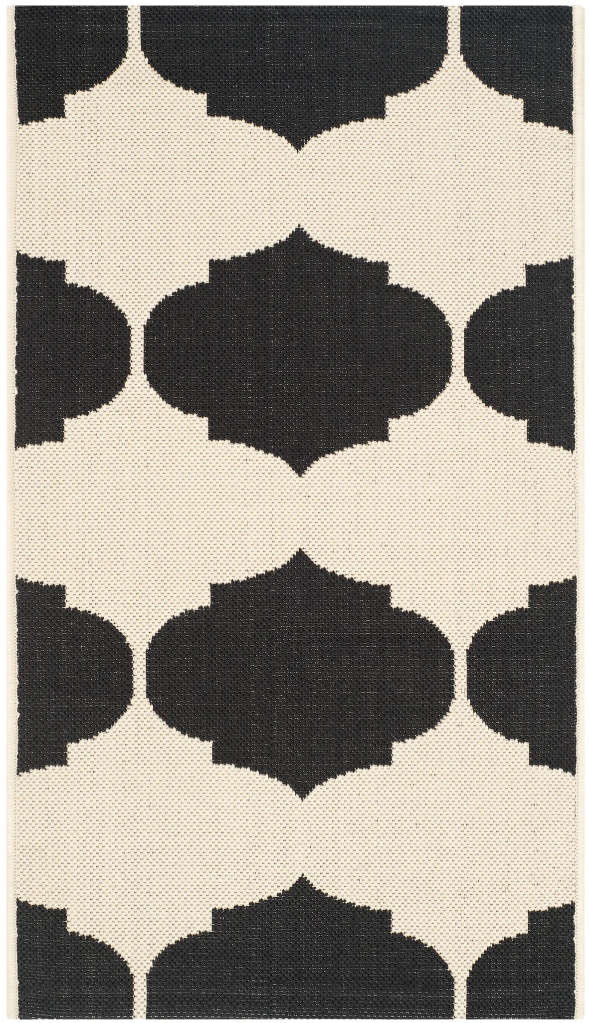 Safavieh Courtyard 2'-0" x 3'-7" Rug in Beige / Black