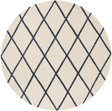 Safavieh Blossom 6'-0" x 6'-0" Rug in Ivory / Navy