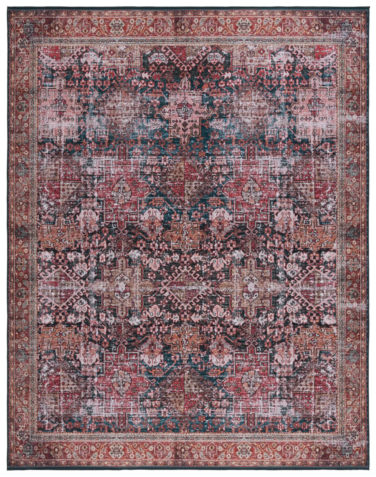 Safavieh Tucson 10'-0" x 14'-0" Rug in Rust / Green