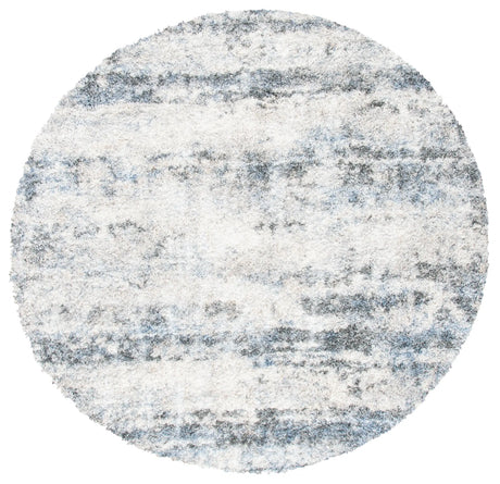 Safavieh Berber Shag 200 6'-7" x 6'-7" Rug in Ivory / Charcoal