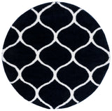 Safavieh Tahoe Shag 6'-7" x 6'-7" Rug in Navy / White