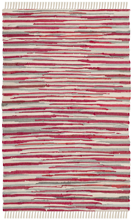 Safavieh Rag Rug 2'-0" x 3'-0" Rug in Red / Multi