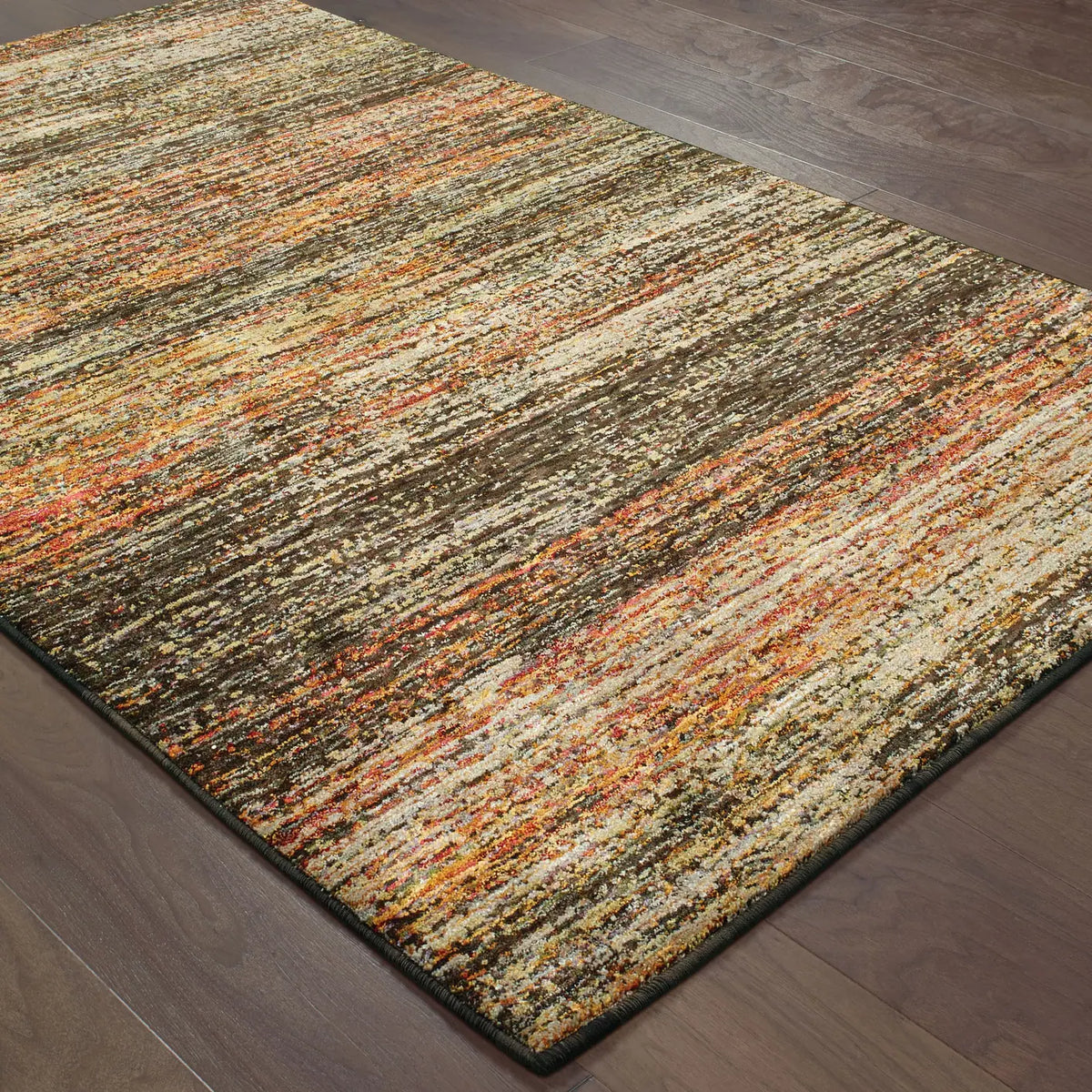 Oriental Weavers Sphinx Atlas 8037C Gold/Charcoal Rugs - angle detail