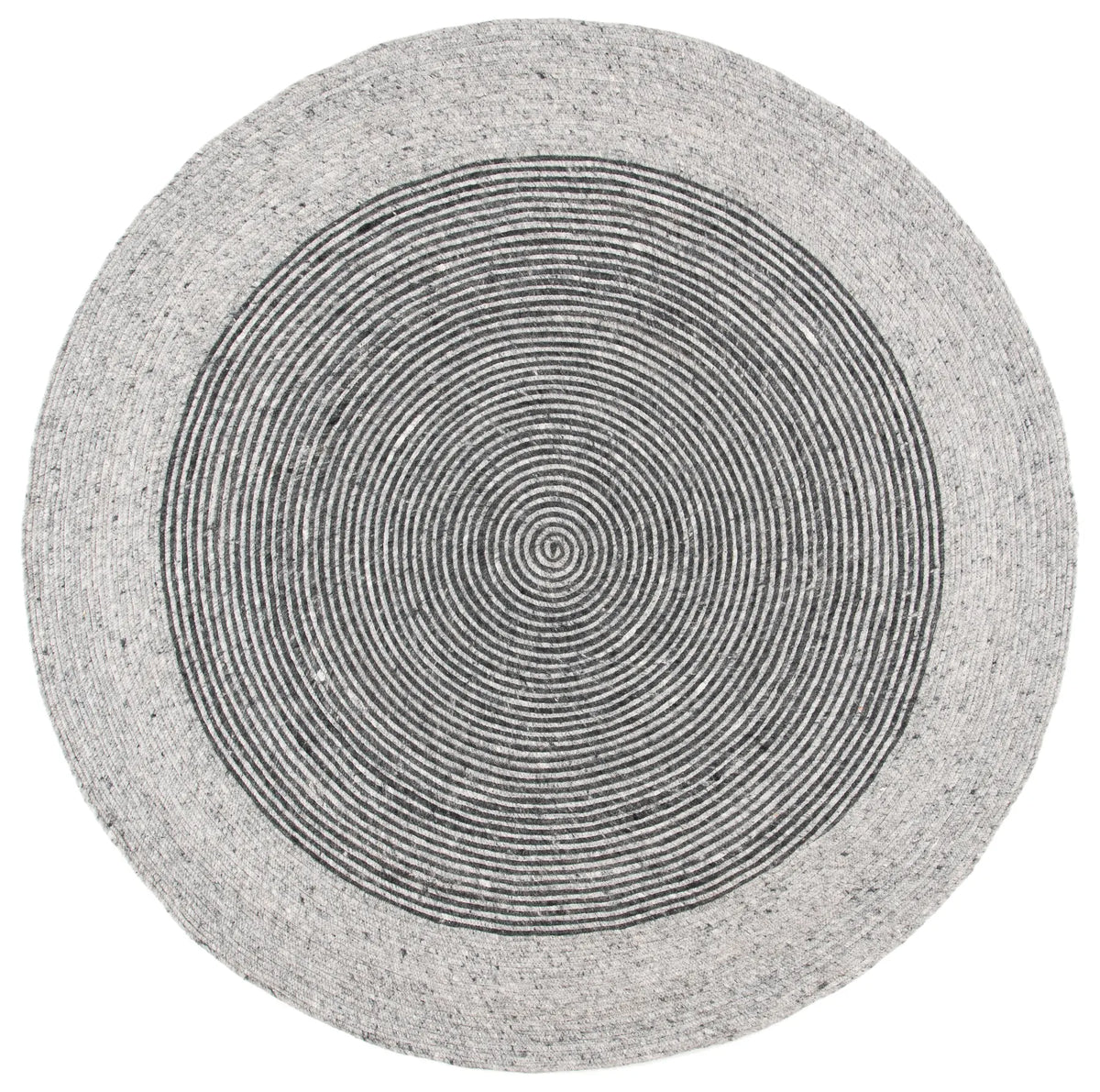 Safavieh Braided 5'-0" x 5'-0" Rug in Grey / Black