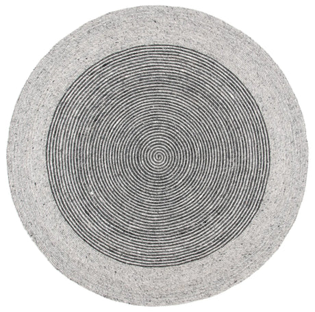 Safavieh Braided 5'-0" x 5'-0" Rug in Grey / Black