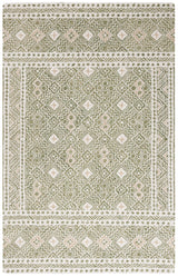 Safavieh Micro-Loop 4'-0" x 6'-0" Rug in Green / Ivory