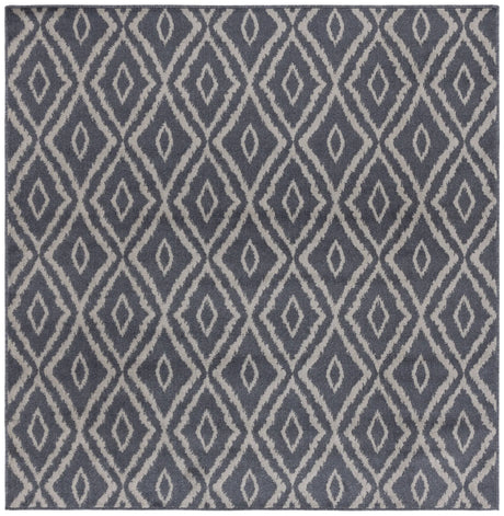 Safavieh Pyramid 6'-7" x 6'-7" Rug in Charcoal / Light Grey
