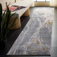 Safavieh Palma 2'-2" x 9'-0" Rug in Grey / Gold