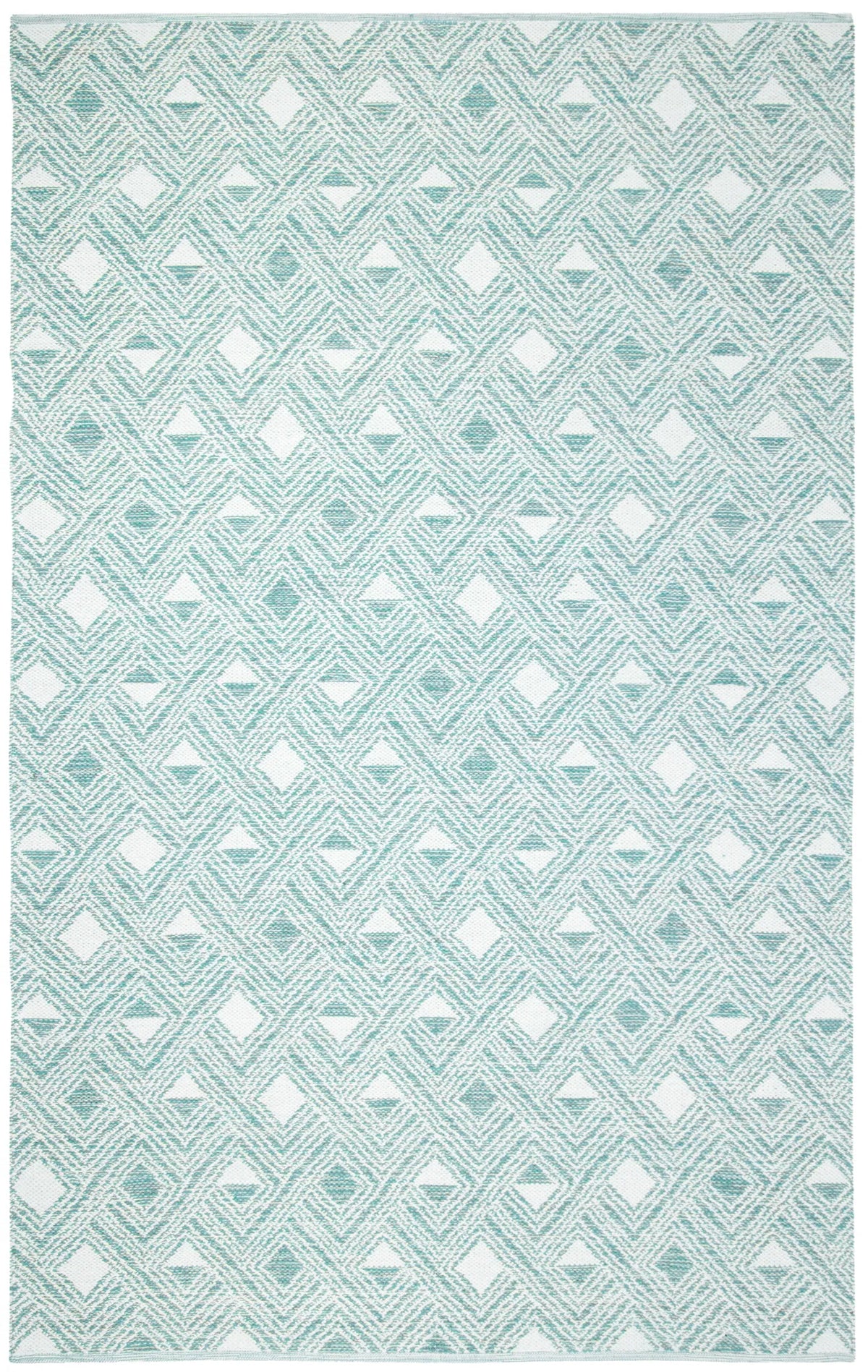 Safavieh Montauk 5'-0" x 8'-0" Rug in Aqua / Ivory