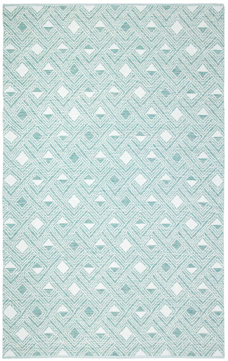Safavieh Montauk 5'-0" x 8'-0" Rug in Aqua / Ivory