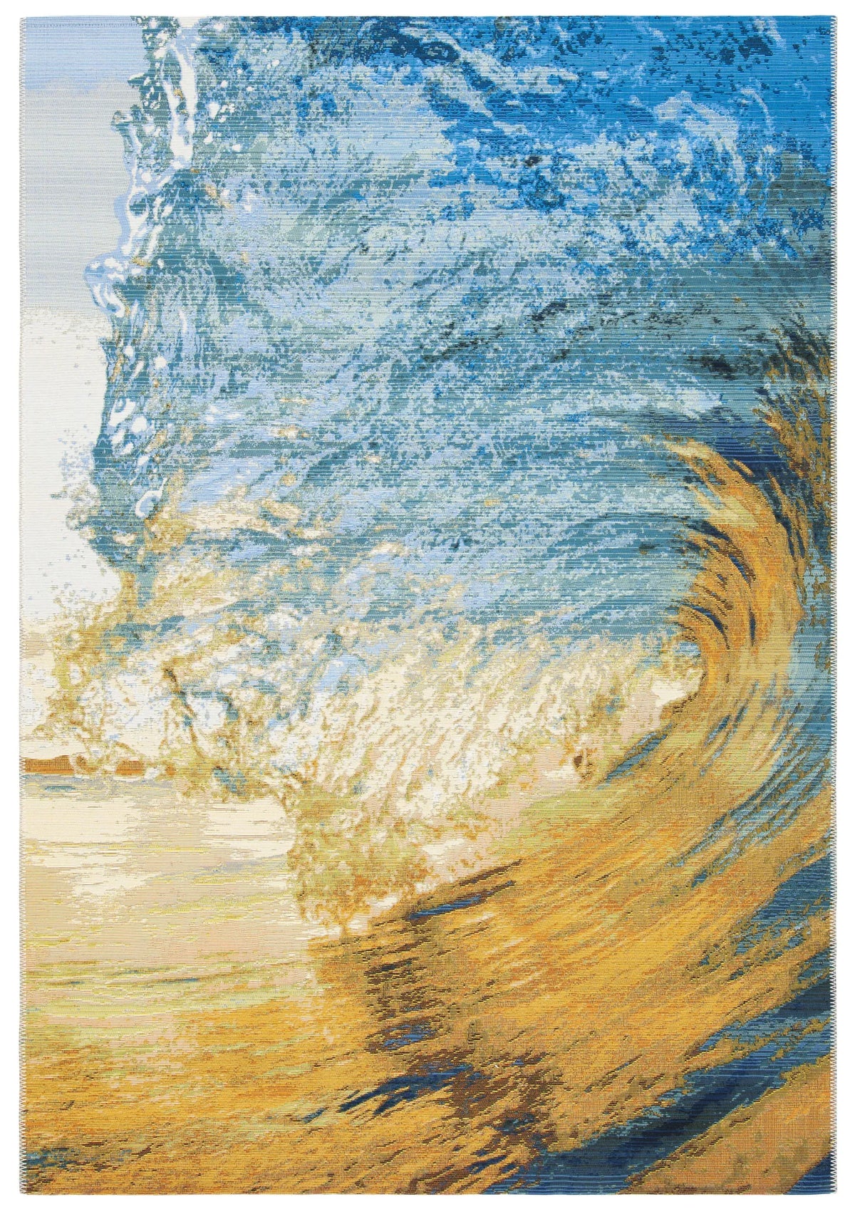 Safavieh Barbados 500 4'-0" x 6'-0" Rug in Blue / Gold