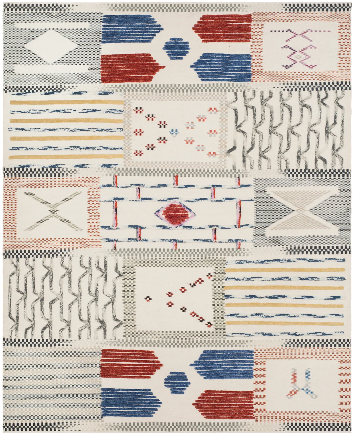 Safavieh Kilim 8'-0" x 10'-0" Rug in Ivory / Multi
