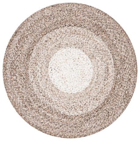 Safavieh Braided 3'-0" x 3'-0" Rug in Brown / Beige