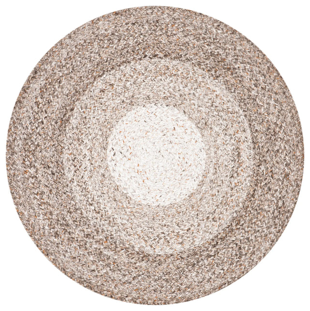 Safavieh Braided 3'-0" x 3'-0" Rug in Brown / Beige