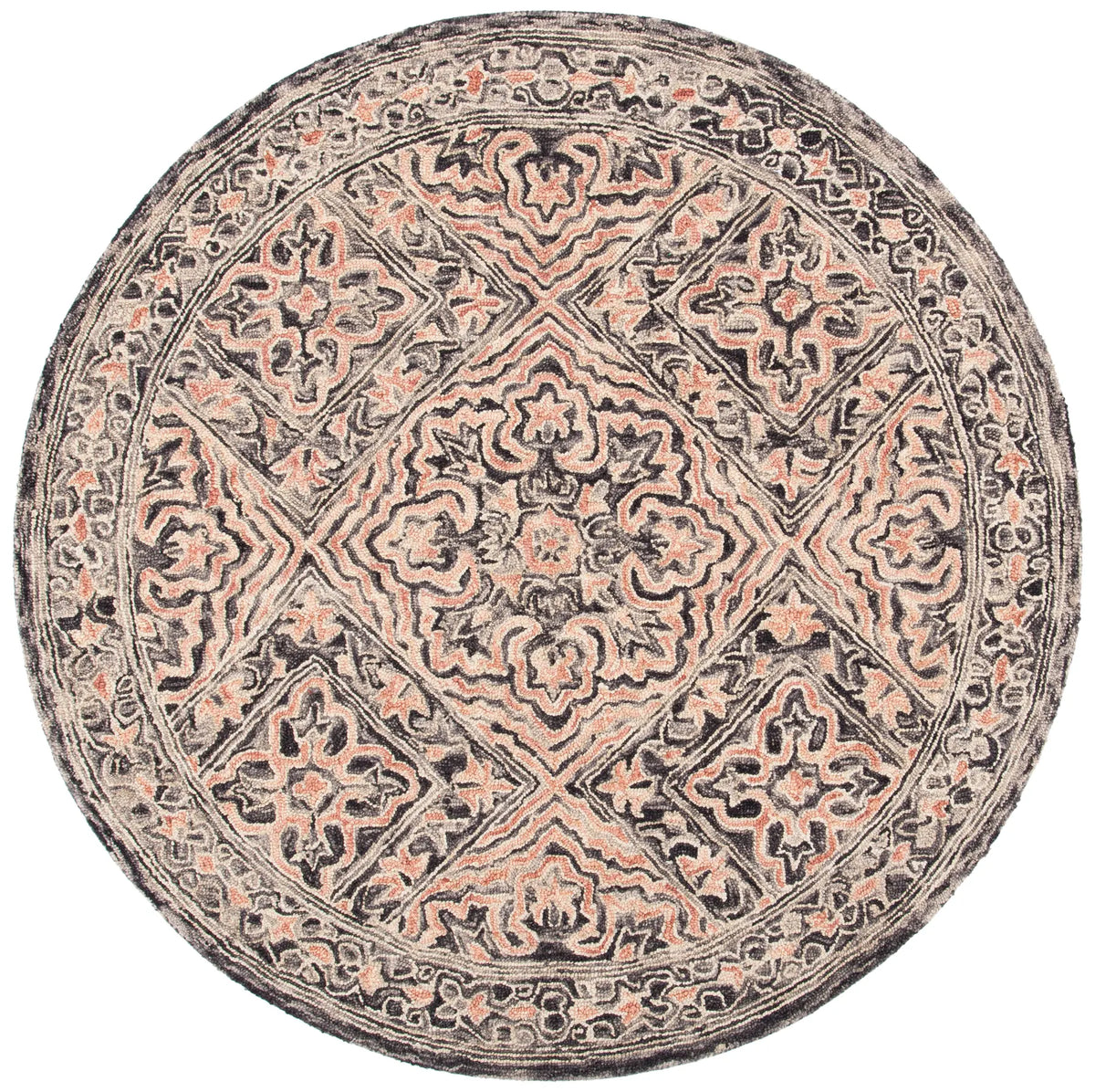 Safavieh Trace 6'-0" x 6'-0" Rug in Black / Red