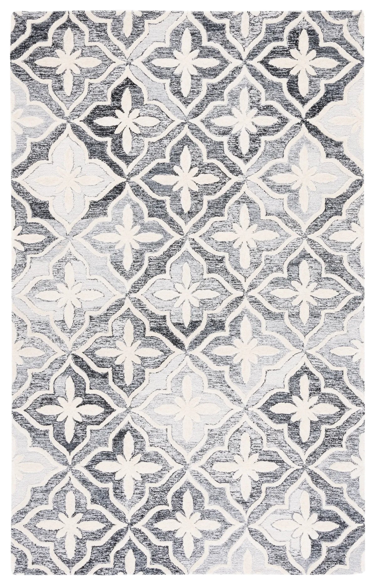 Safavieh Metro 4'-0" x 6'-0" Rug in Black / Ivory