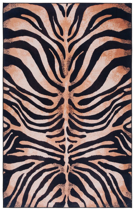 Safavieh Faux Hide 4'-0" x 6'-0" Rug in Light Orange / Black