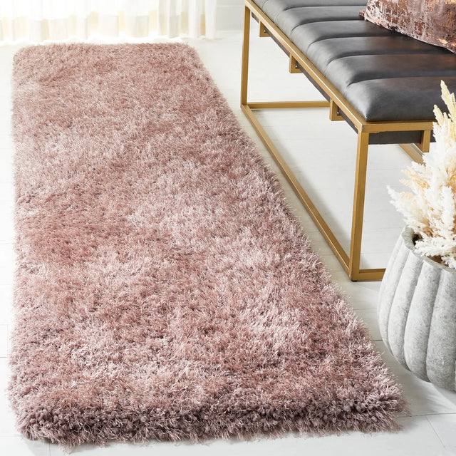 Safavieh Luxe Shag 2'-3" x 8'-0" Rug in Brown