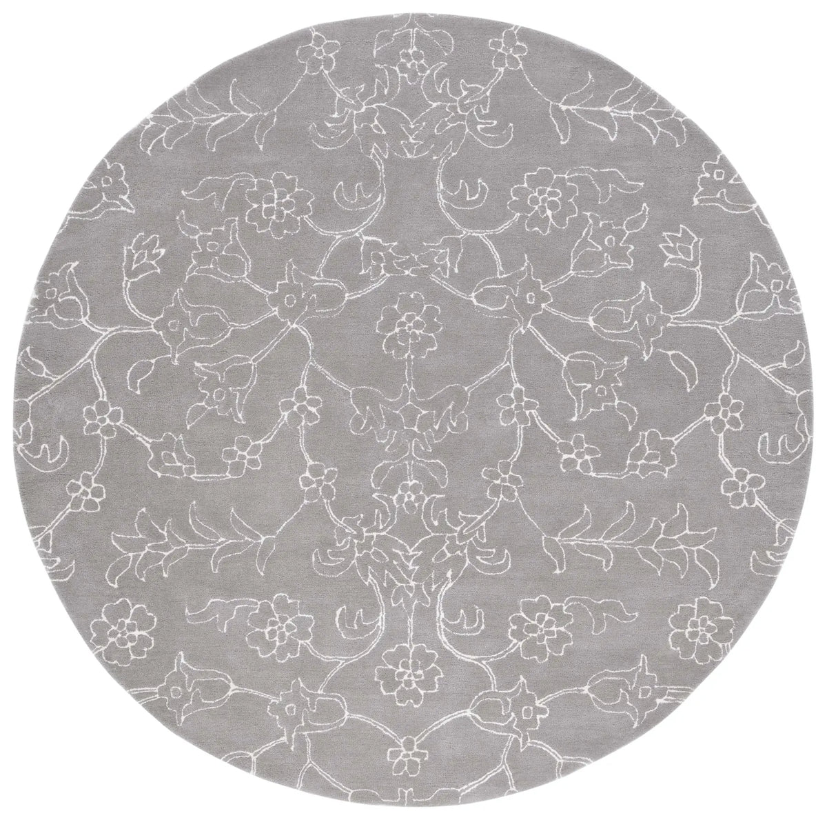 Safavieh Fifth Avenue 7'-0" x 7'-0" Rug in Dark Grey / Ivory