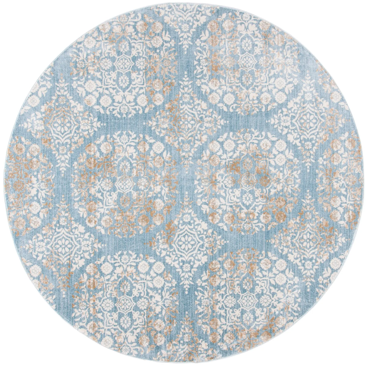 Safavieh Martha Stewart Isabella 6'-7" x 6'-7" Rug in Denim Blue / Ivory