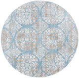 Safavieh Martha Stewart Isabella 6'-7" x 6'-7" Rug in Denim Blue / Ivory