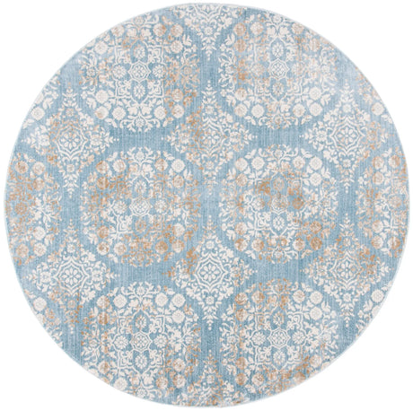 Safavieh Martha Stewart Isabella 6'-7" x 6'-7" Rug in Denim Blue / Ivory