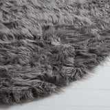 Safavieh Faux Sheep Skin 4'-0" x 6'-0" Rug in Grey