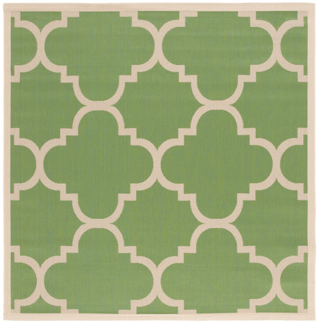 Safavieh Courtyard 6'-7" x 6'-7" Rug in Green / Beige