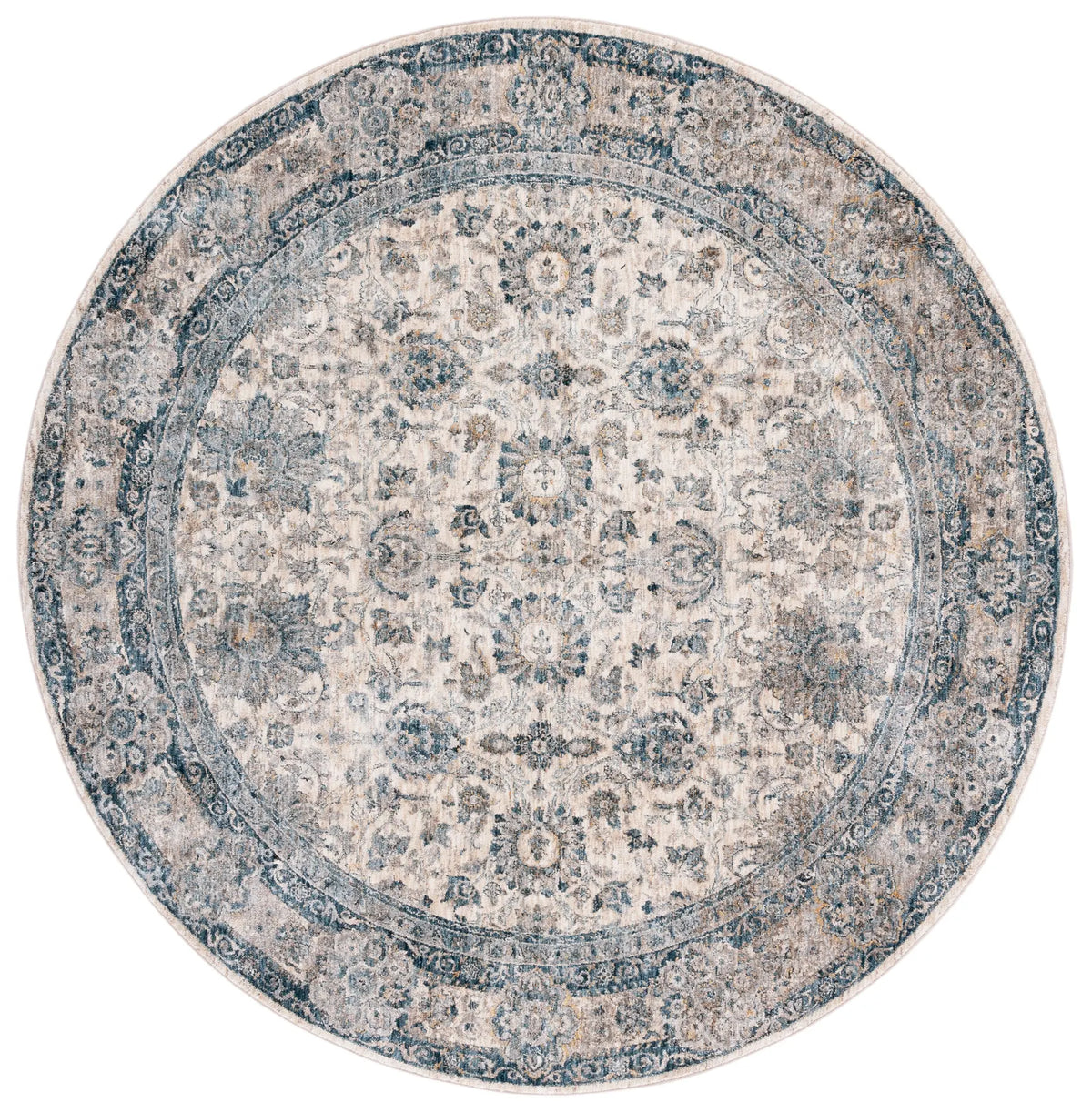 Safavieh Valencia 6'-4" x 6'-4" Rug in Ivory / Blue