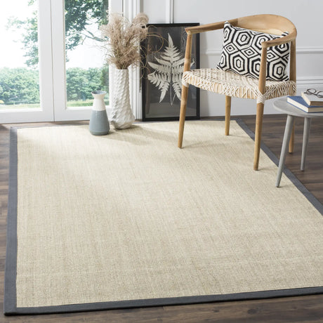 Safavieh Natural Fiber 4'-0" x 6'-0" Rug in Marble / Grey