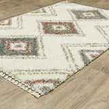 Oriental Weavers Sphinx Axis Ax07A Ivory/ Multi Rug - angle detail