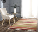 Safavieh Striped Kilim 4'-0" x 6'-0" Rug in Red