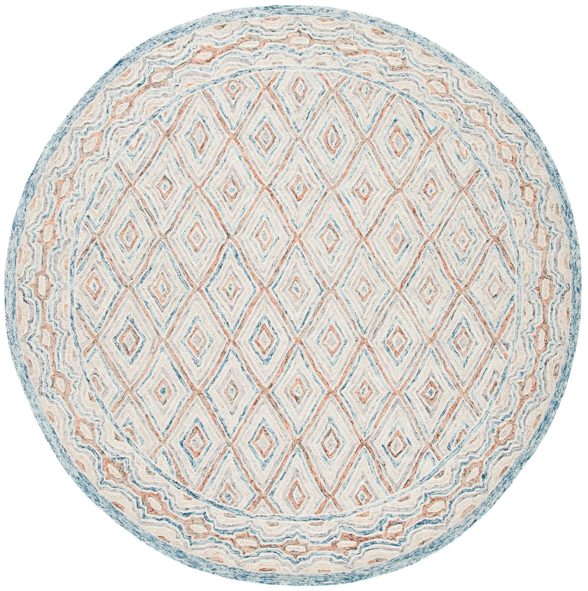 Safavieh Capri 7'-0" x 7'-0" Rug in Blue / Rust
