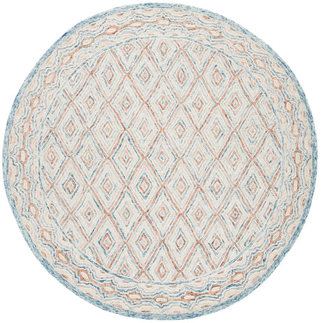 Safavieh Capri 7'-0" x 7'-0" Rug in Blue / Rust