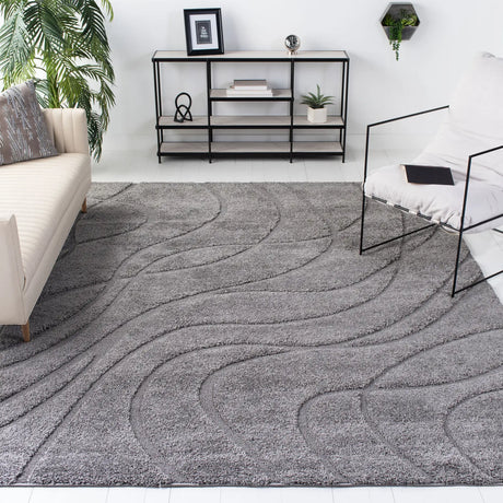 Safavieh Florida Shag 9'-6" x 13'-0" Rug in Grey / Grey