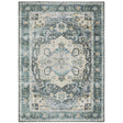 Oriental Weavers Machine Washable Charleston Cha01 Blue/ Ivory Rug - main flat