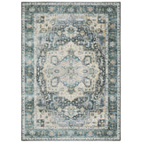 Oriental Weavers Machine Washable Charleston Cha01 Blue/ Ivory Rug - main flat