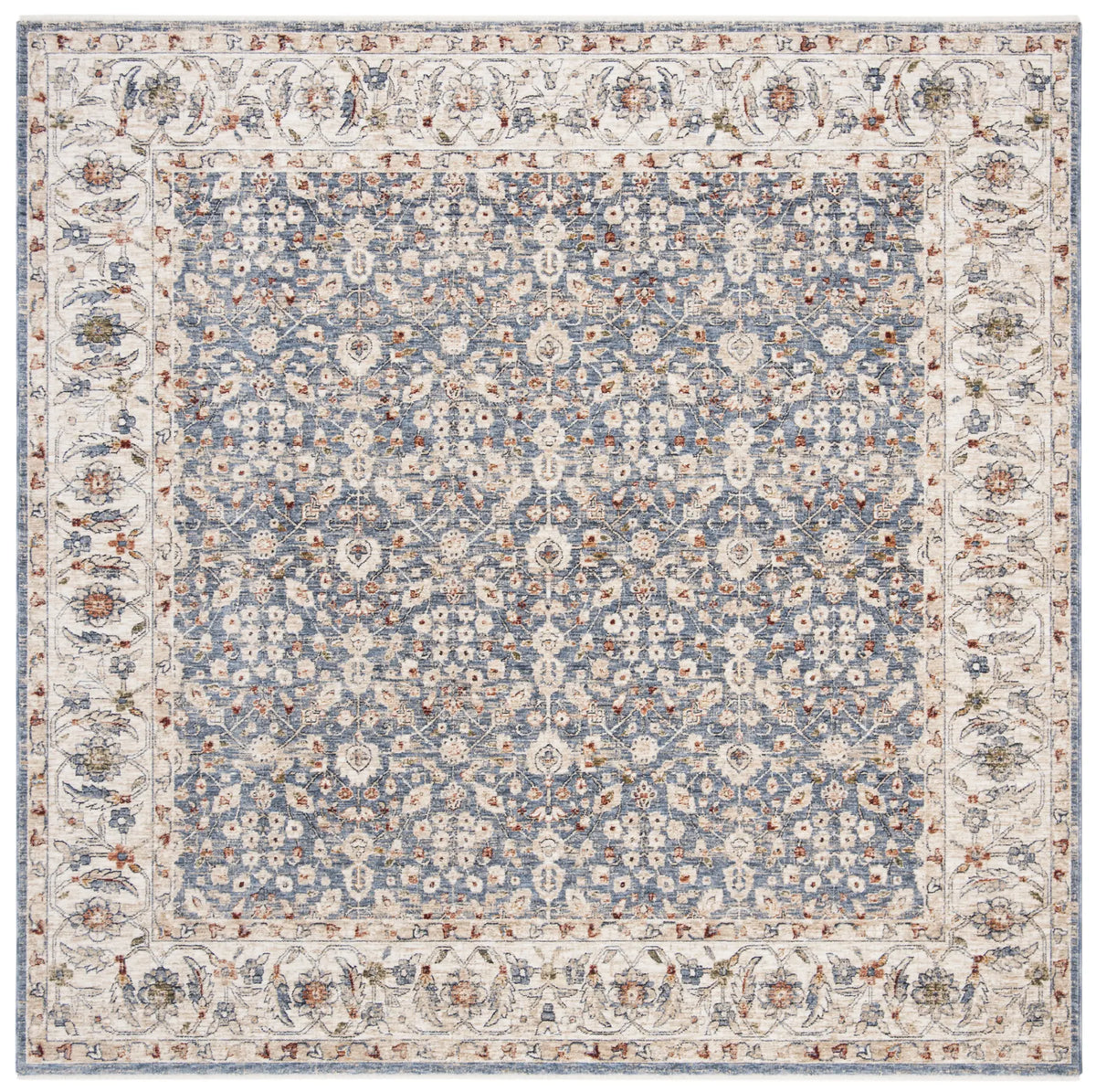 Safavieh Heirloom 700 6'-7" x 6'-7" Rug in Ivory / Blue