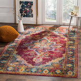 Safavieh Crystal 4'-0" x 6'-0" Rug in Ruby / Navy