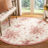 Safavieh Chelsea 5'-6" x 5'-6" Rug in Ivory / Rose
