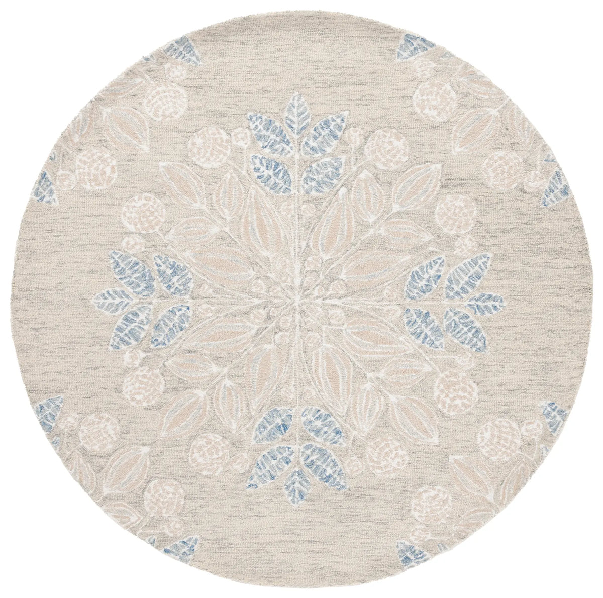 Safavieh Jardin 6'-0" x 6'-0" Rug in Light Grey / Ivory