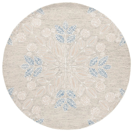 Safavieh Jardin 6'-0" x 6'-0" Rug in Light Grey / Ivory