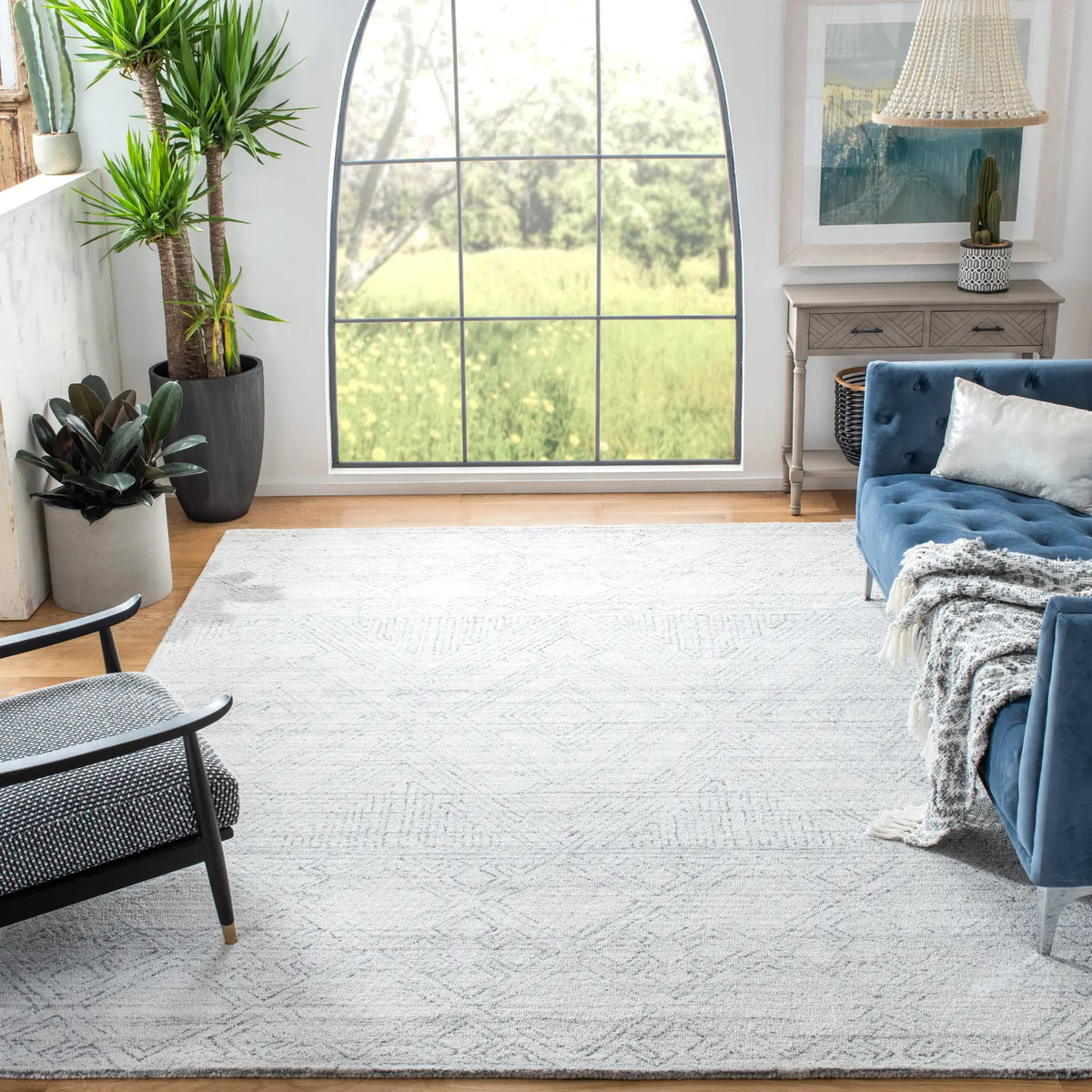 Safavieh Abstract 10'-0" x 14'-0" Rug in Ivory / Grey