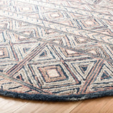 Safavieh Micro-Loop 5'-0" x 5'-0" Rug in Pink / Blue