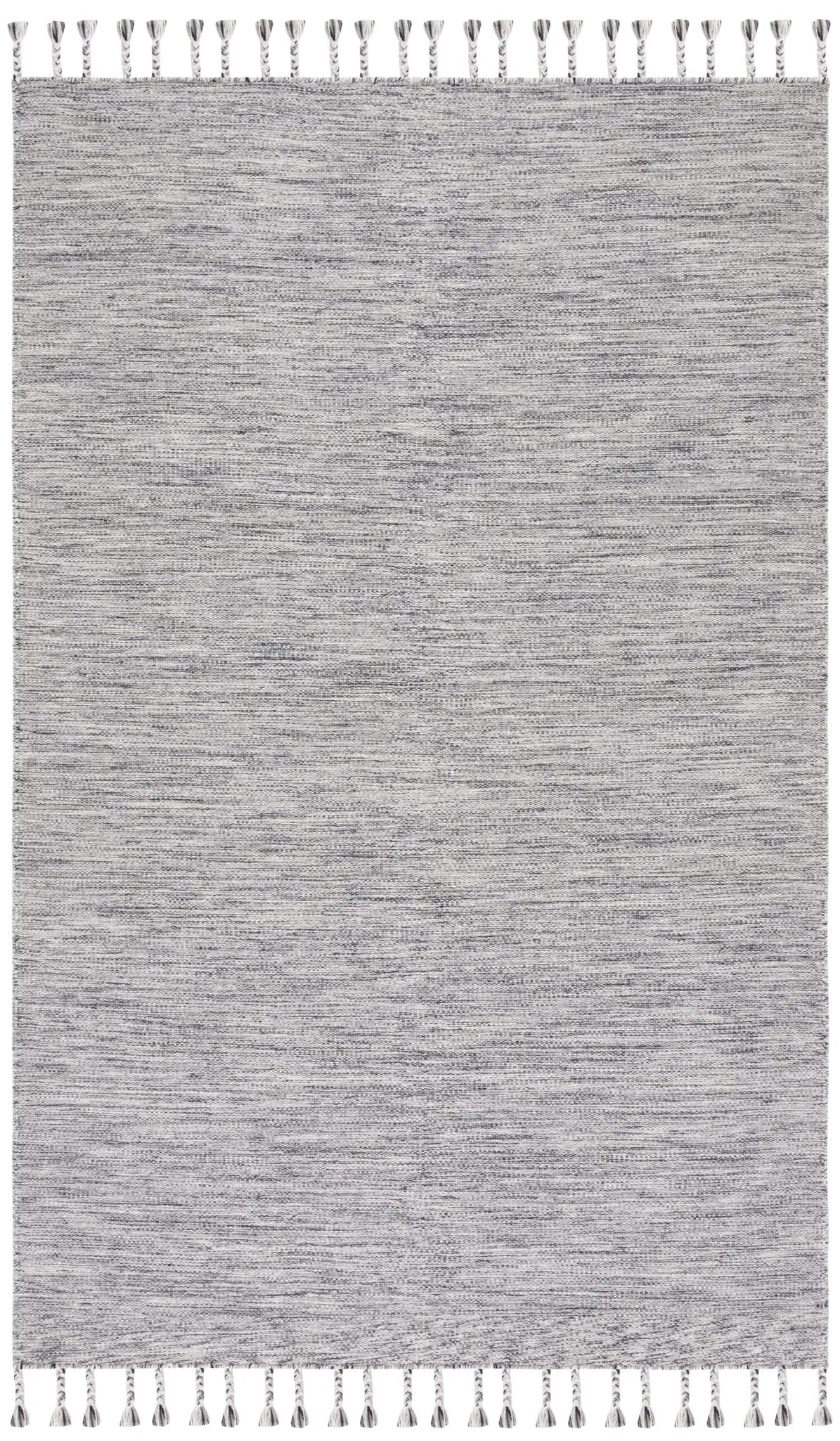 Safavieh Dhurries 4'-0" x 6'-0" Rug in Dark Grey / Beige
