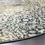 Safavieh Watercolor 6'-7" x 6'-7" Rug in Ivory / Peacock Blue