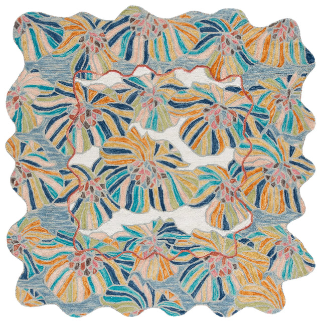 Safavieh Jardin 6'-0" x 6'-0" Rug in Ivory / Blue