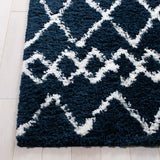 Safavieh Berber Shag 4'-0" x 6'-0" Rug in Navy / Ivory